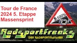 Cycling4Freakscom  Tour de France 2024 5 Etappe der Massensprint [upl. by Barayon]