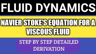 Navier Stokes Equation  Navier Stokes Equation For A Viscous Fluid [upl. by Pressey617]