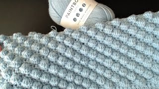 Crochet Bobble Blanket An easy way to crochet bobbles [upl. by Acinhoj]