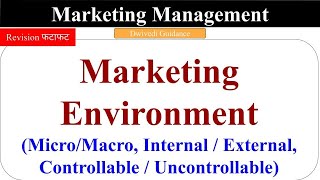 Marketing Environment in marketing management marketing environment micro and macro BBA MBA BCom [upl. by Resor23]