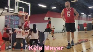 Kyle Meyer highlights from Core4 ALeague subscribe basketball proplayer pointcenter dunk [upl. by Ennire]