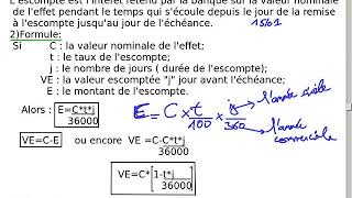 Escompte commercial équivalence à intérêts simples vidéo N°10 [upl. by Lux]