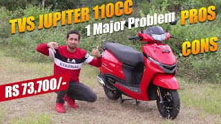 TVS Jupiter 110cc new model red colour Ownership Review सच्चाई बता दी मैंने Positives amp Negatives [upl. by Malvie]