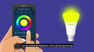 Halonix Prizm Smart LED Bulb 12W – How to Use App Functions [upl. by Filiano]