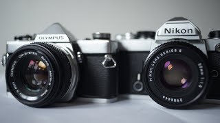 Nikon FM and Olympus OM1  Which is Best [upl. by Eimmac643]