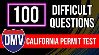 California DMV Permit Practice Test 2024 Real Written Exam 100 Difficult Questions [upl. by Caswell]