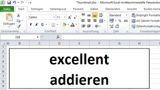 Addieren in Excel die Summe Funktion [upl. by Erodeht]