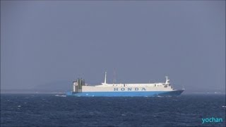 Vehicles Carrier Roro ship ASAKA 2 MMSI 431601394 Transport of Honda cars ホンダ車の自動車運搬船 [upl. by Sharon146]