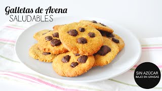 Galletas de AVENA con chispas de chocolate SALUDABLES Y FÁCILES  BACK TO SCHOOL [upl. by Illak277]