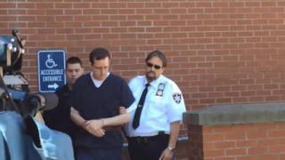 Eric Frein walks out of the courtroom his murder trial to stay in Pike County [upl. by Analra]