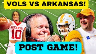 POST GAME ARKANSAS VS TENNESSEE TENNESSEE FOOTBALL ARKANSAS FOOTBALL [upl. by Okoy16]