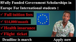 Government scholarship2024Fully funded 8 European government scholarship for international student [upl. by Llenil]