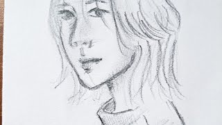 Sketch a girl dailysketch dailyart pencildrawing [upl. by Asiaj]