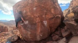 Snake Eyes Spook Eyes V6  Red Rocks Bouldering Kraft East Side [upl. by Anait669]