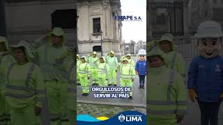 IZAMIENTO DE BANDERA A CARGO DE EMAPE  PLAZA PERÚ [upl. by Nepean]