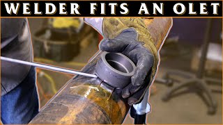 A Welder Fitsup an Olet Using Basic Hand Tools  Pipe Fitting [upl. by Tuttle77]