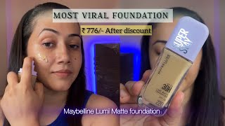 MAYBELLINE SUPERSTAY LUMI MATTE LIQUID FOUNDATION PRODUCT REVIEW ✅ [upl. by Ayoral23]