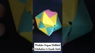 How to make a Modular Origami Stellated Octahedron in 12 Sonobe Units  Tutorial for Beginners [upl. by Cianca]