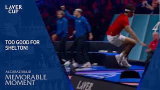 Ruud Sends Shelton Running Down Tunnel with Amazing Angled Winner  Laver Cup 2024 [upl. by Irallih]