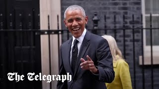 Former US president Barack Obama makes a surprise visit to Downing Street [upl. by Duster]