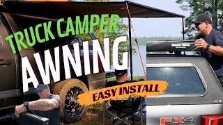 New Truck Camper Awning Easy Install The Rhino Rack Sunseeker 6 Awning [upl. by Aiseneg159]