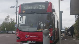 FRV London Route 276 Newham Hospital  Stoke Newington Volvo BZL MCV EV LJ24 ZKV 66044 [upl. by Nesta938]