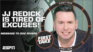 JJ Redick goes SCORCHED EARTH on Doc Rivers for making excuses 🔥  First Take [upl. by Aizirtap]