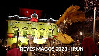 Llegada REYES MAGOS a Irun en tren 2023  Txingudi Online [upl. by Nissa]