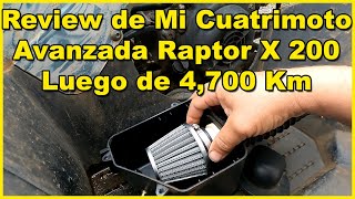 Review de Mi Cuatrimoto  Avanzada Raptor X 200  Luego de 4700 Km recorridos  2 Años Vblog355 [upl. by Atileda]