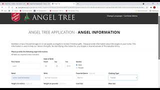 Angel Tree Registration Instructions 2024  English [upl. by Zitah779]