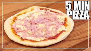 PIZZA SIN HORNO en 5 minutos  SIN LEVADURA  A la SARTÉN DELICIA [upl. by Ericksen]