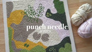 Punch needle artwork on a custom canvas frame  make it with me [upl. by Notxap]