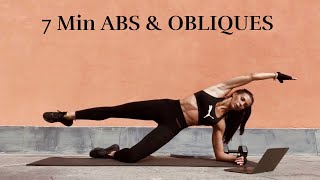 7 Min Fast Workout per principianti  Focus addominali e obliqui 🐚 [upl. by Martine]