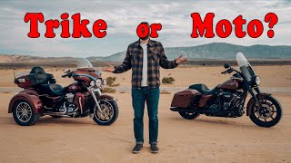 Trike or Motorcycle  Which would YOU choose if you cant hold up two wheels [upl. by Ellenhoj]