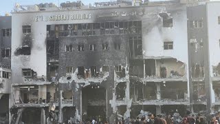 Gazas AlShifa hospital in ruins after Israeli operation  AFP [upl. by Adamik]