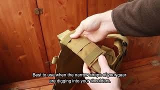 Tactical Shoulder Pads for Backpacks Weighted Vests Body Armor for additional comfort on shoulders [upl. by Ogden]