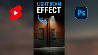 How to Create a LIGHT BEAM Effect in Photoshop shorts [upl. by Atinor626]