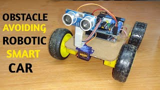 How to make Obstacle Avoiding Robot Arduinousing L293D [upl. by Quintessa901]