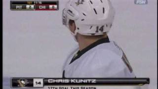 Chris Kunitz Scores First Goal as a Penguin 22709 [upl. by Fablan]