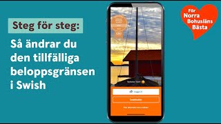 Så ändrar du den tillfälliga beloppsgränsen i Swish steg för steg [upl. by Namhar]