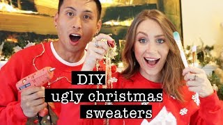 DIY Ugly Christmas Sweaters amp Couple QA affordable amp so funny  XO MaCenna [upl. by Leahcimal252]