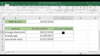 Excel  3 Avancé  Cours Fonction Date AUJOURDHUI [upl. by Brill]