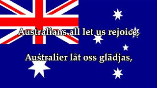 Svensk text  Advance Australia Fair  Australiens Nationalsång [upl. by Konikow982]