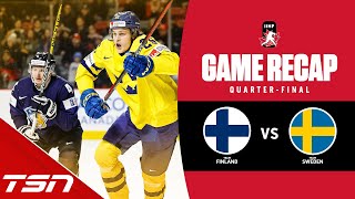 Finland vs Sweden  2023 World Juniors Highlights [upl. by Werdma]