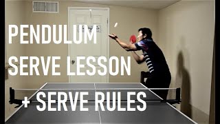 Table Tennis Pendulum Serve  Make Different Spins with One Motion [upl. by Demahum]