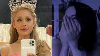 Ariana Grande Selena Gomez React To Aris Wicked Globes Nom [upl. by Noyerb]