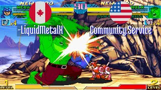 mvsc LiquidMetalX CA vs CommunityService US Marvel vs Capcom Fightcade Jun 1 [upl. by Saretta977]