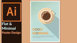 Designing a Minimal amp Flat Design Poster in Adobe illustrator [upl. by Farny]