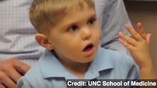 Boy Hears Parents Voices for First Time [upl. by Eachern]