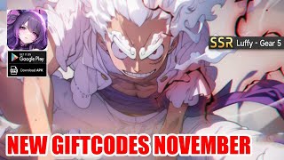 Heroes Combat New Giftcodes November  Event Luffy Gear 5 Anime RPG Game [upl. by Lessig]